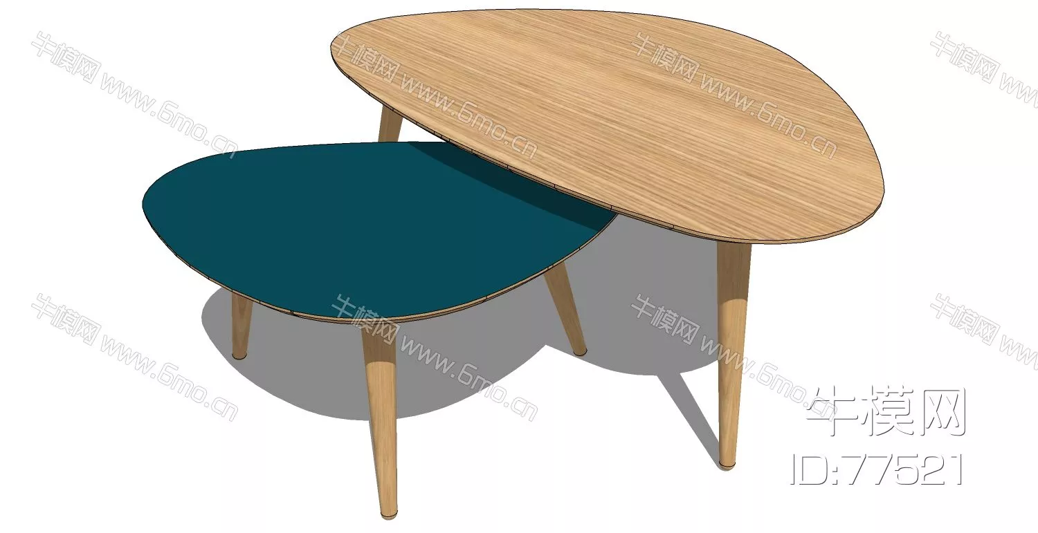 NORDIC SIDE TABLE - SKETCHUP 3D MODEL - ENSCAPE - 77521