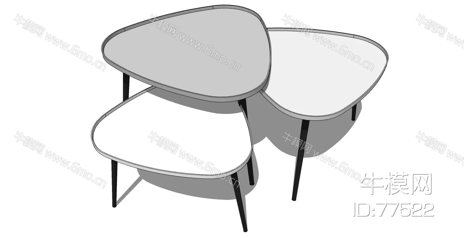 NORDIC SIDE TABLE - SKETCHUP 3D MODEL - ENSCAPE - 77522