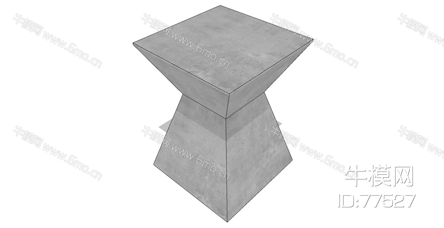 NORDIC SIDE TABLE - SKETCHUP 3D MODEL - ENSCAPE - 77527
