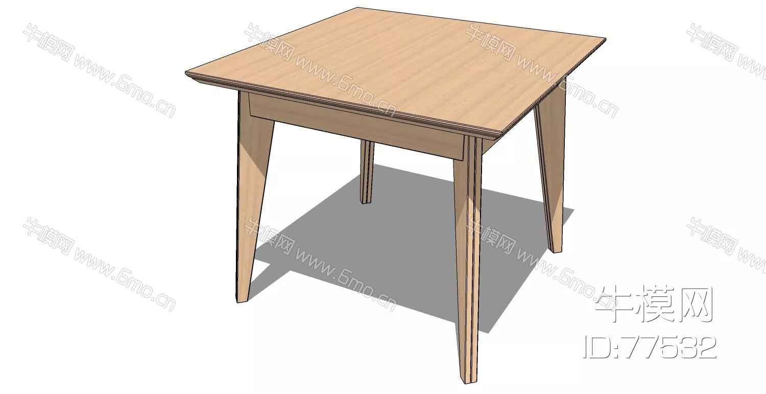 NORDIC SIDE TABLE - SKETCHUP 3D MODEL - ENSCAPE - 77532