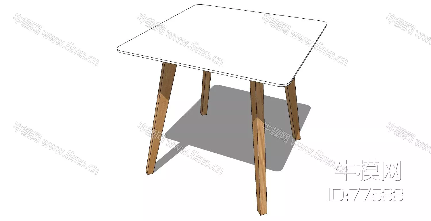 NORDIC SIDE TABLE - SKETCHUP 3D MODEL - ENSCAPE - 77533