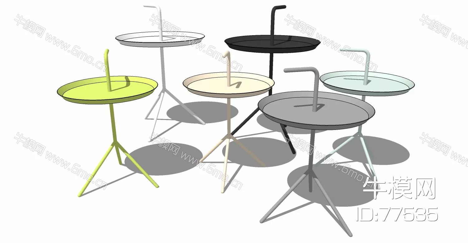 NORDIC SIDE TABLE - SKETCHUP 3D MODEL - ENSCAPE - 77535