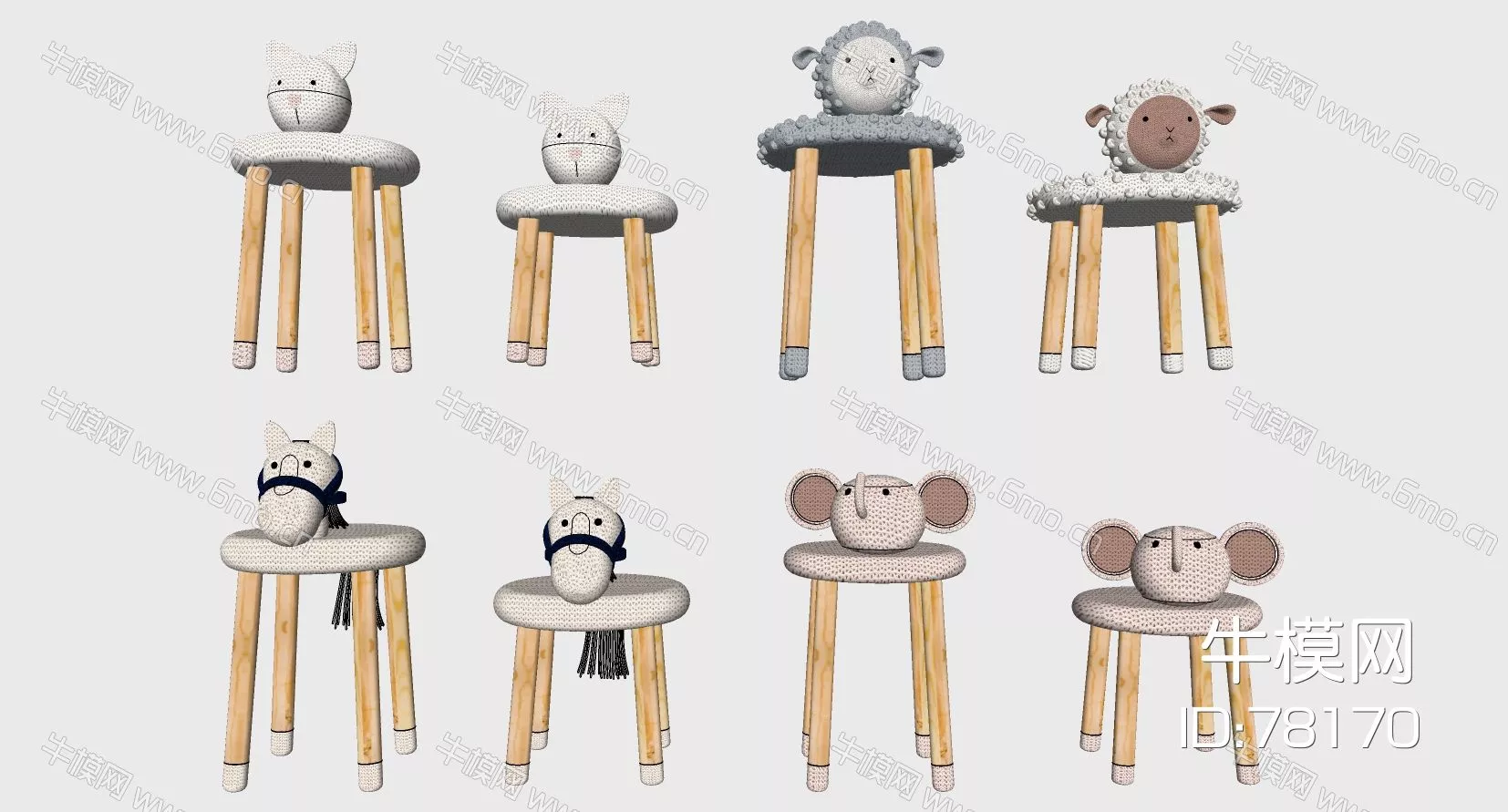 NORDIC STOOL - SKETCHUP 3D MODEL - ENSCAPE - 78170