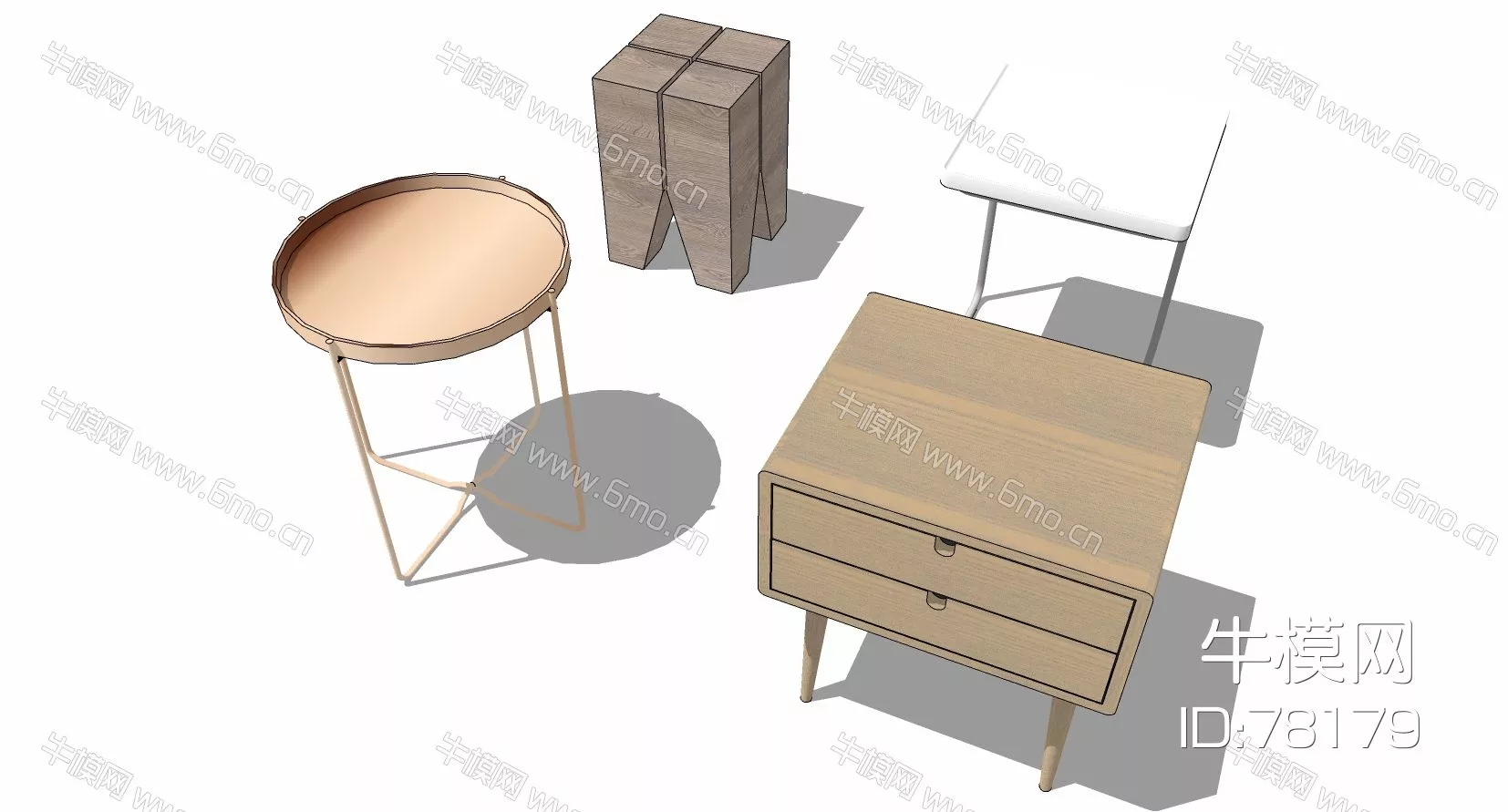 NORDIC STOOL - SKETCHUP 3D MODEL - ENSCAPE - 78179