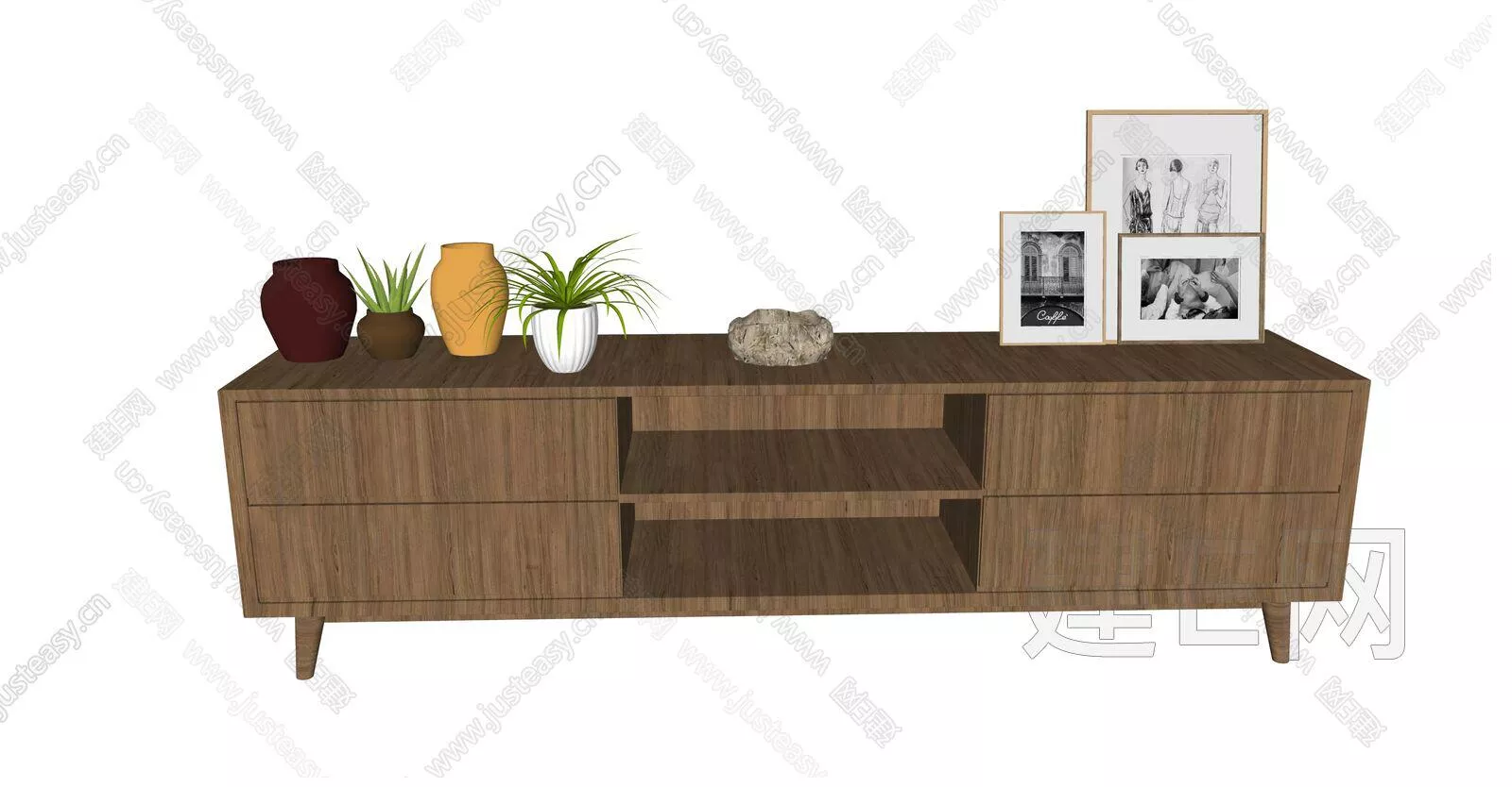 NORDIC TV CABINET - SKETCHUP 3D MODEL - ENSCAPE - 111624494