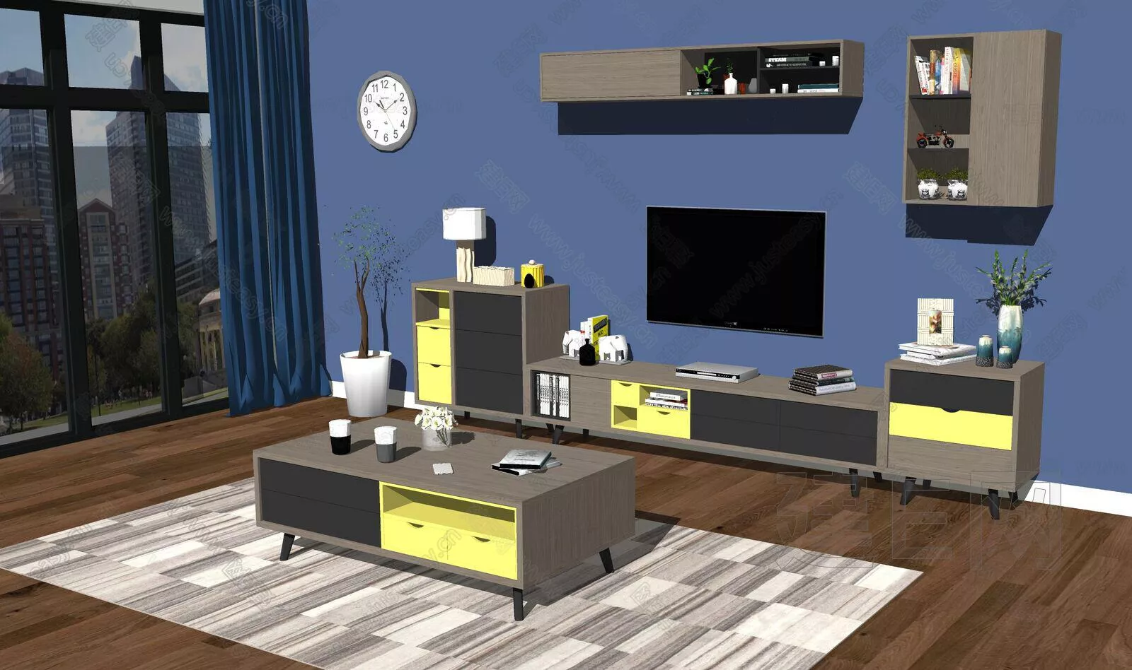 NORDIC TV CABINET - SKETCHUP 3D MODEL - ENSCAPE - 112345437