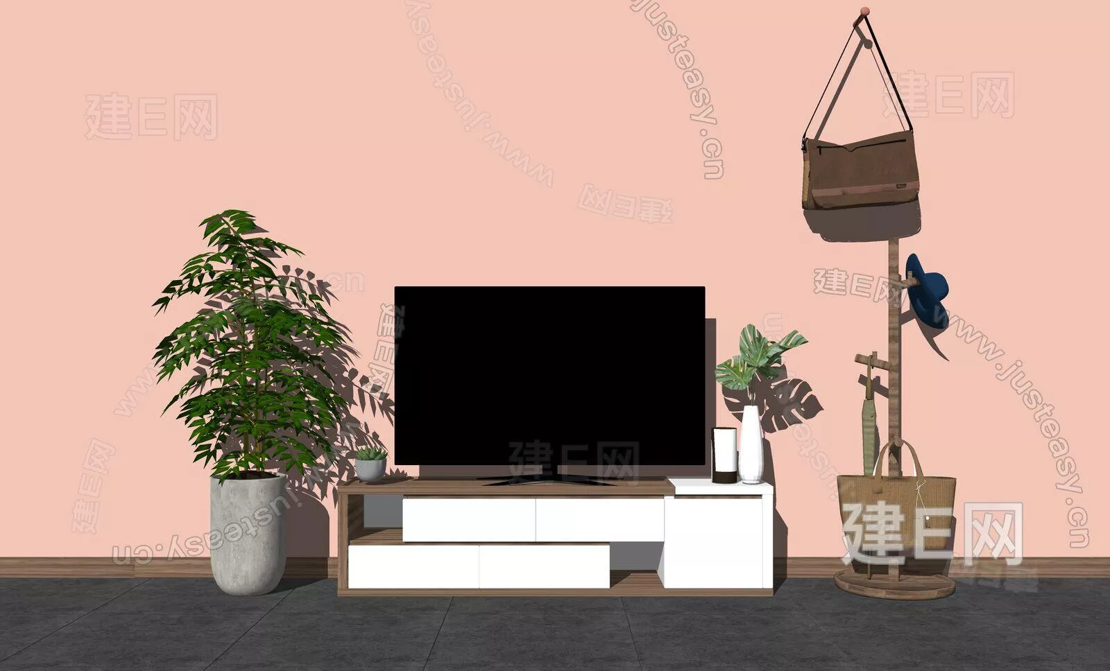 NORDIC TV CABINET - SKETCHUP 3D MODEL - ENSCAPE - 112345469