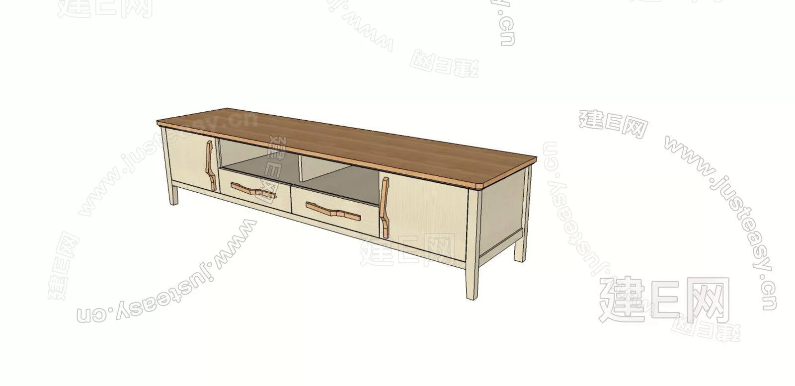 NORDIC TV CABINET - SKETCHUP 3D MODEL - ENSCAPE - 112673048