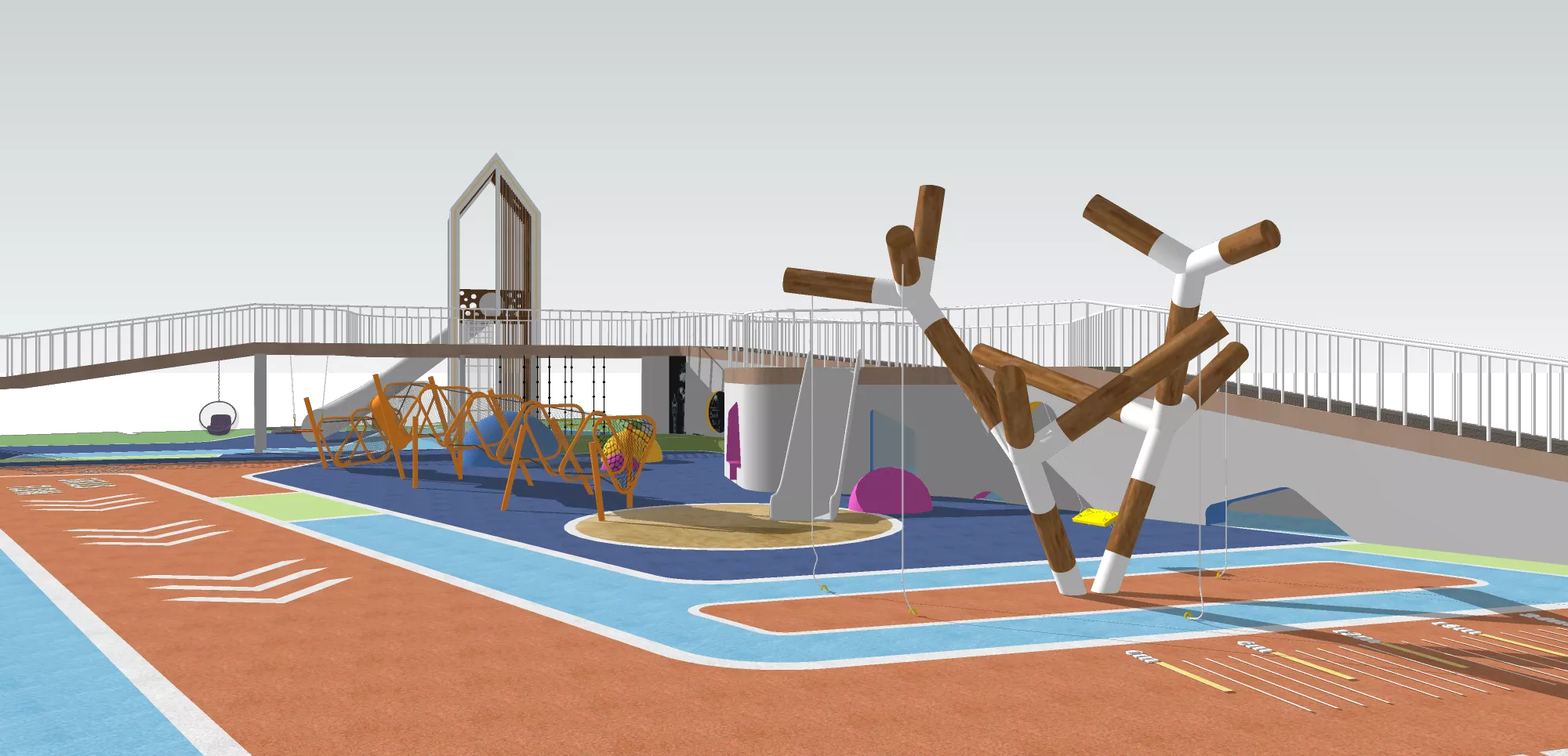 OUTDOOR CHILDREN AREA - SKETCHUP 3D SCENE - VRAY OR ENSCAPE - ID17373