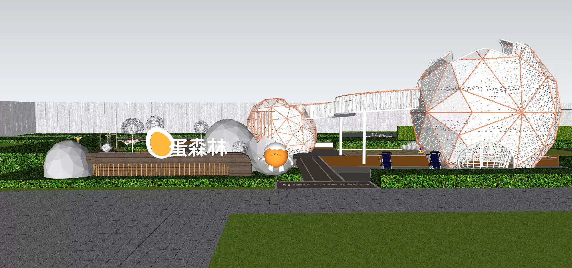 OUTDOOR CHILDREN AREA - SKETCHUP 3D SCENE - VRAY OR ENSCAPE - ID17376