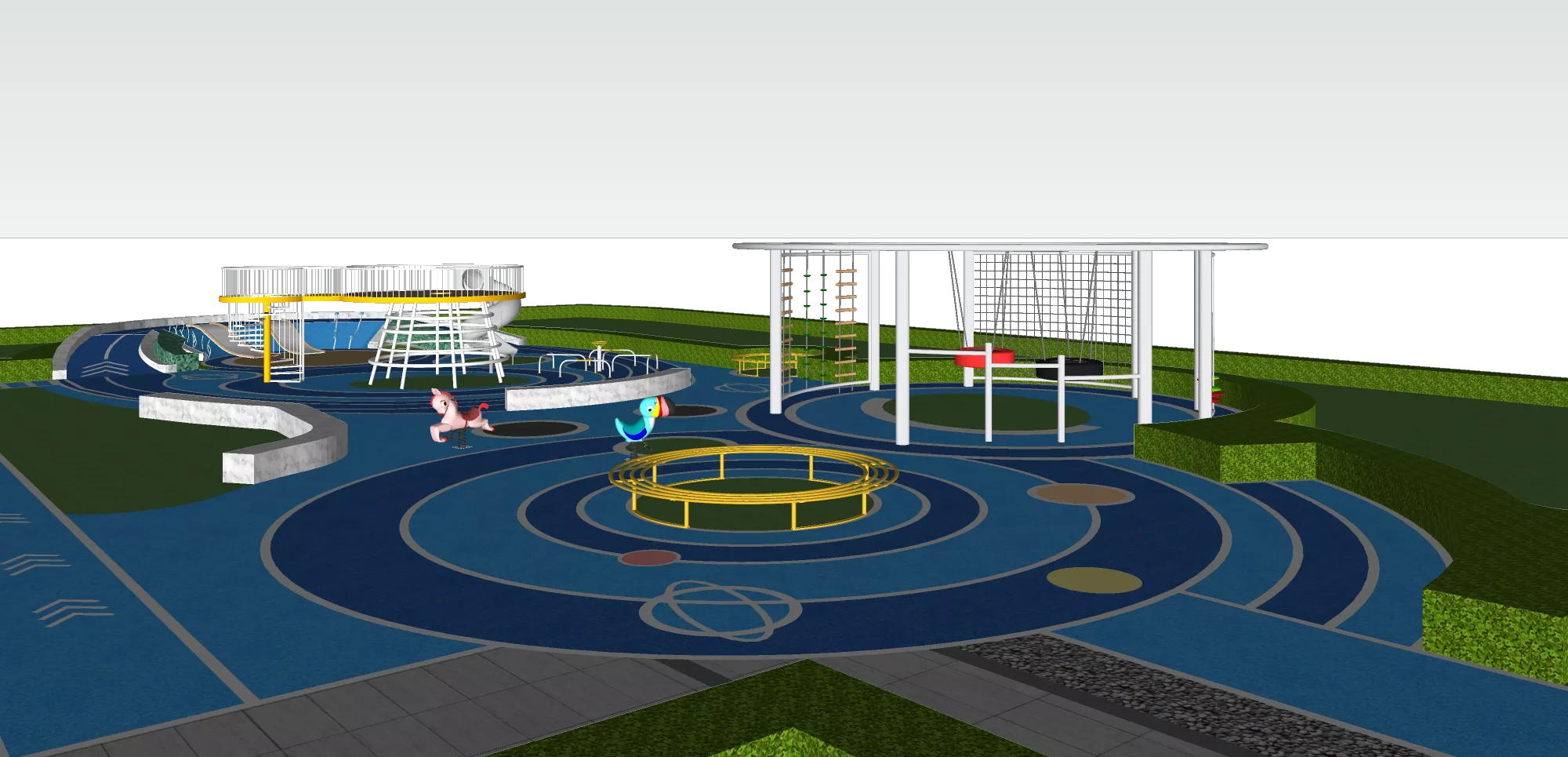 OUTDOOR CHILDREN AREA - SKETCHUP 3D SCENE - VRAY OR ENSCAPE - ID17380