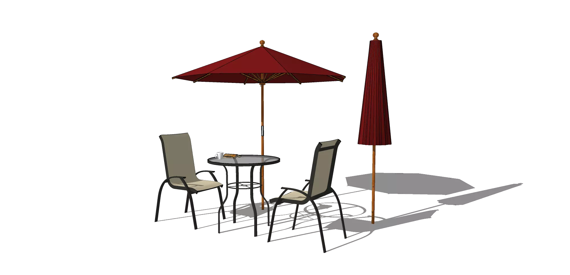 OUTDOOR EXTERIOR TABLE SETS - SKETCHUP 3D MODEL - VRAY OR ENSCAPE - ID17384