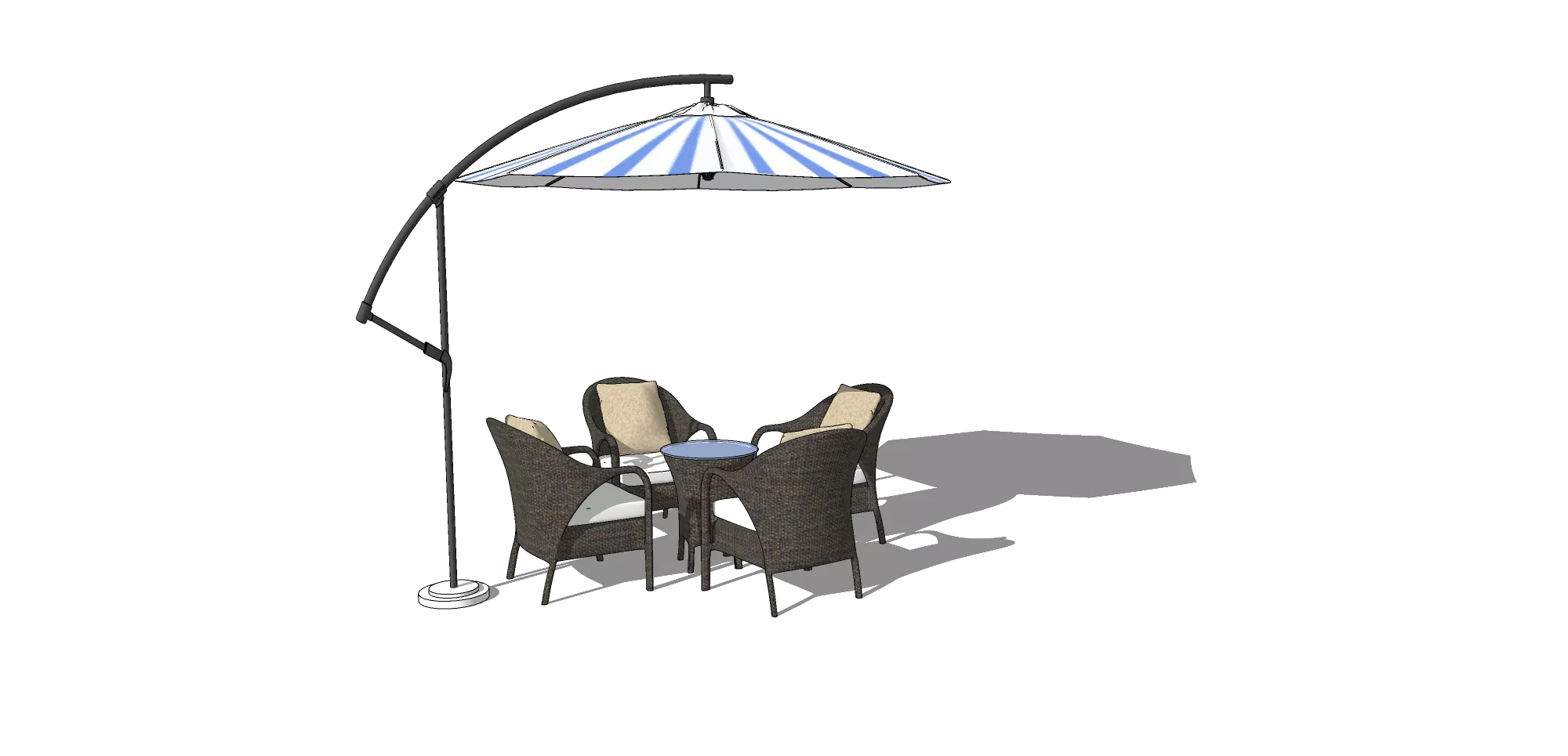 OUTDOOR EXTERIOR TABLE SETS - SKETCHUP 3D MODEL - VRAY OR ENSCAPE - ID17388