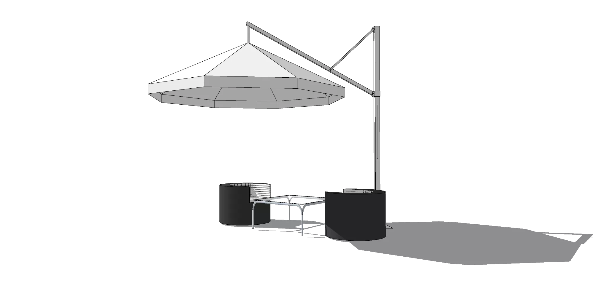 OUTDOOR EXTERIOR TABLE SETS - SKETCHUP 3D MODEL - VRAY OR ENSCAPE - ID17391