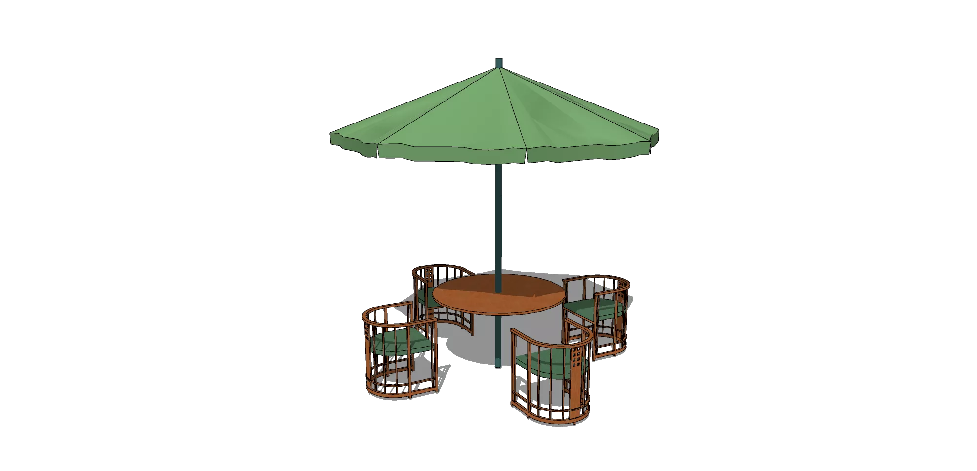 OUTDOOR EXTERIOR TABLE SETS - SKETCHUP 3D MODEL - VRAY OR ENSCAPE - ID17394