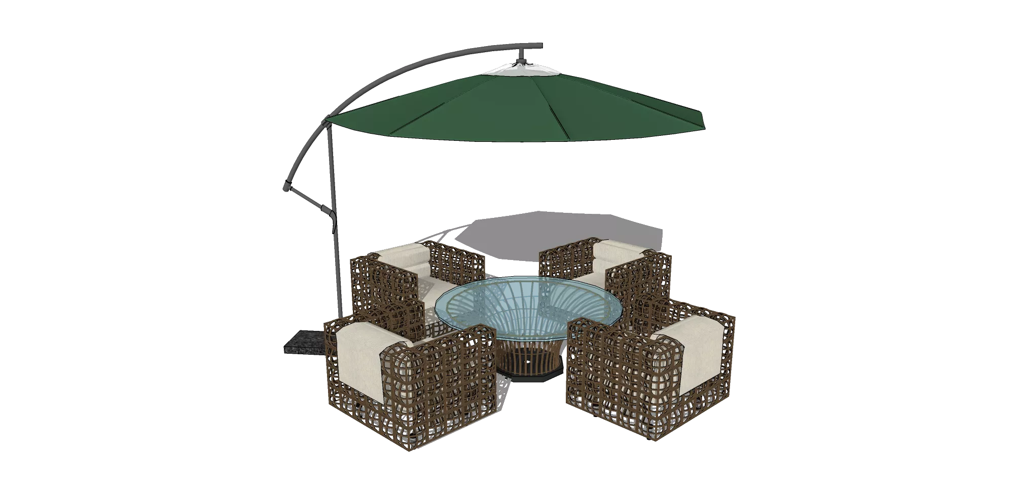 OUTDOOR EXTERIOR TABLE SETS - SKETCHUP 3D MODEL - VRAY OR ENSCAPE - ID17396