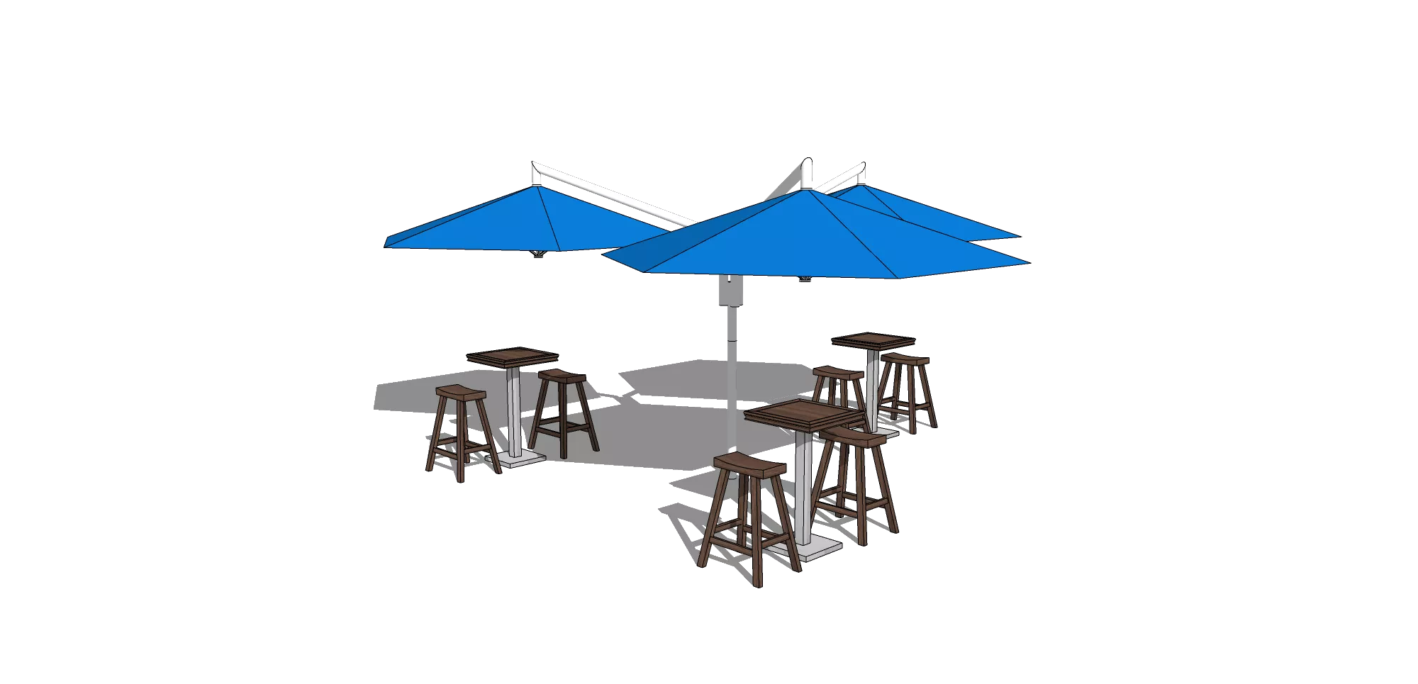 OUTDOOR EXTERIOR TABLE SETS - SKETCHUP 3D MODEL - VRAY OR ENSCAPE - ID17397