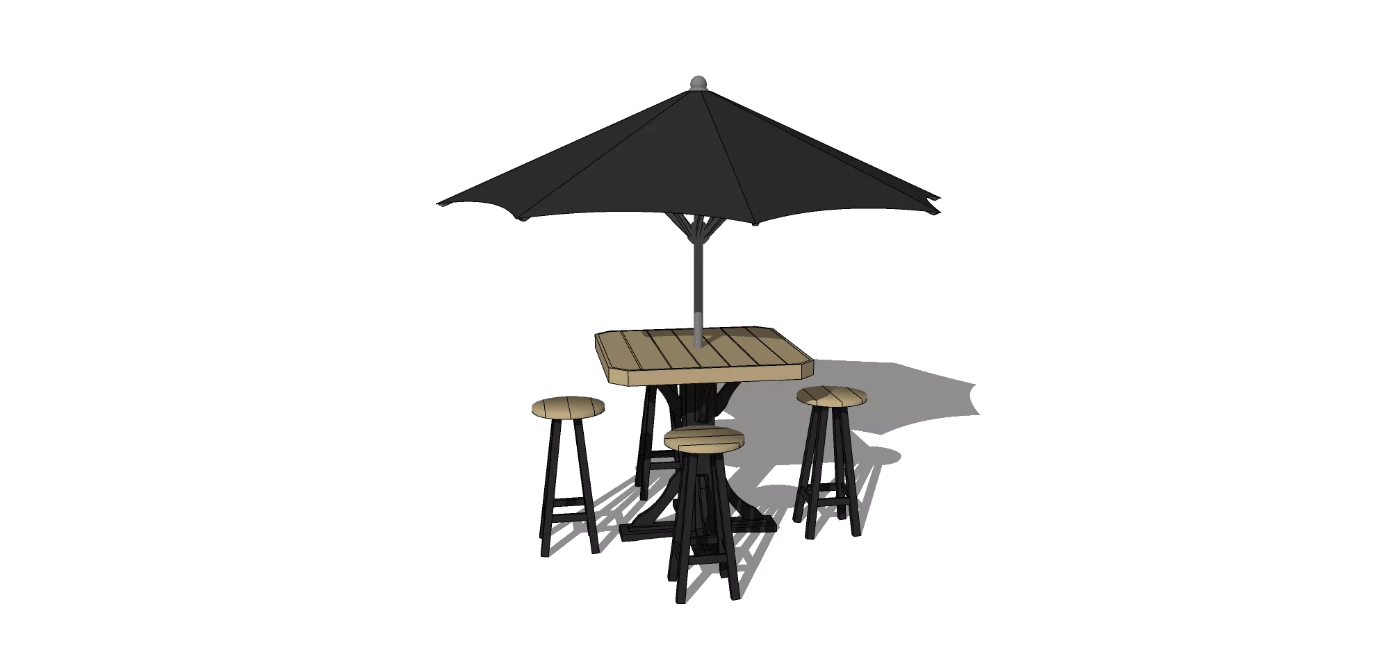 OUTDOOR EXTERIOR TABLE SETS - SKETCHUP 3D MODEL - VRAY OR ENSCAPE - ID17398