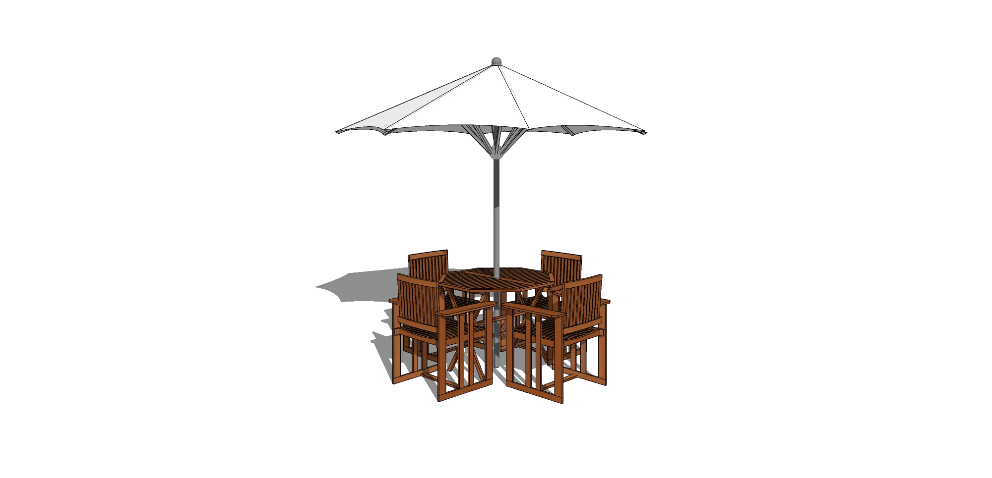 OUTDOOR EXTERIOR TABLE SETS - SKETCHUP 3D MODEL - VRAY OR ENSCAPE - ID17399