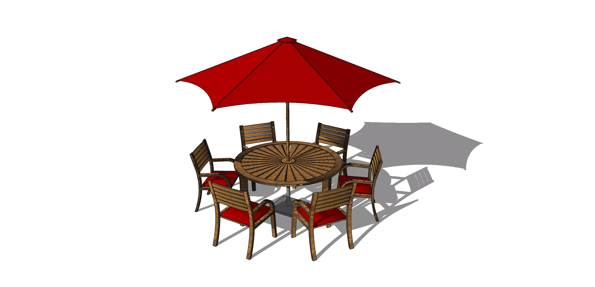 OUTDOOR EXTERIOR TABLE SETS - SKETCHUP 3D MODEL - VRAY OR ENSCAPE - ID17403