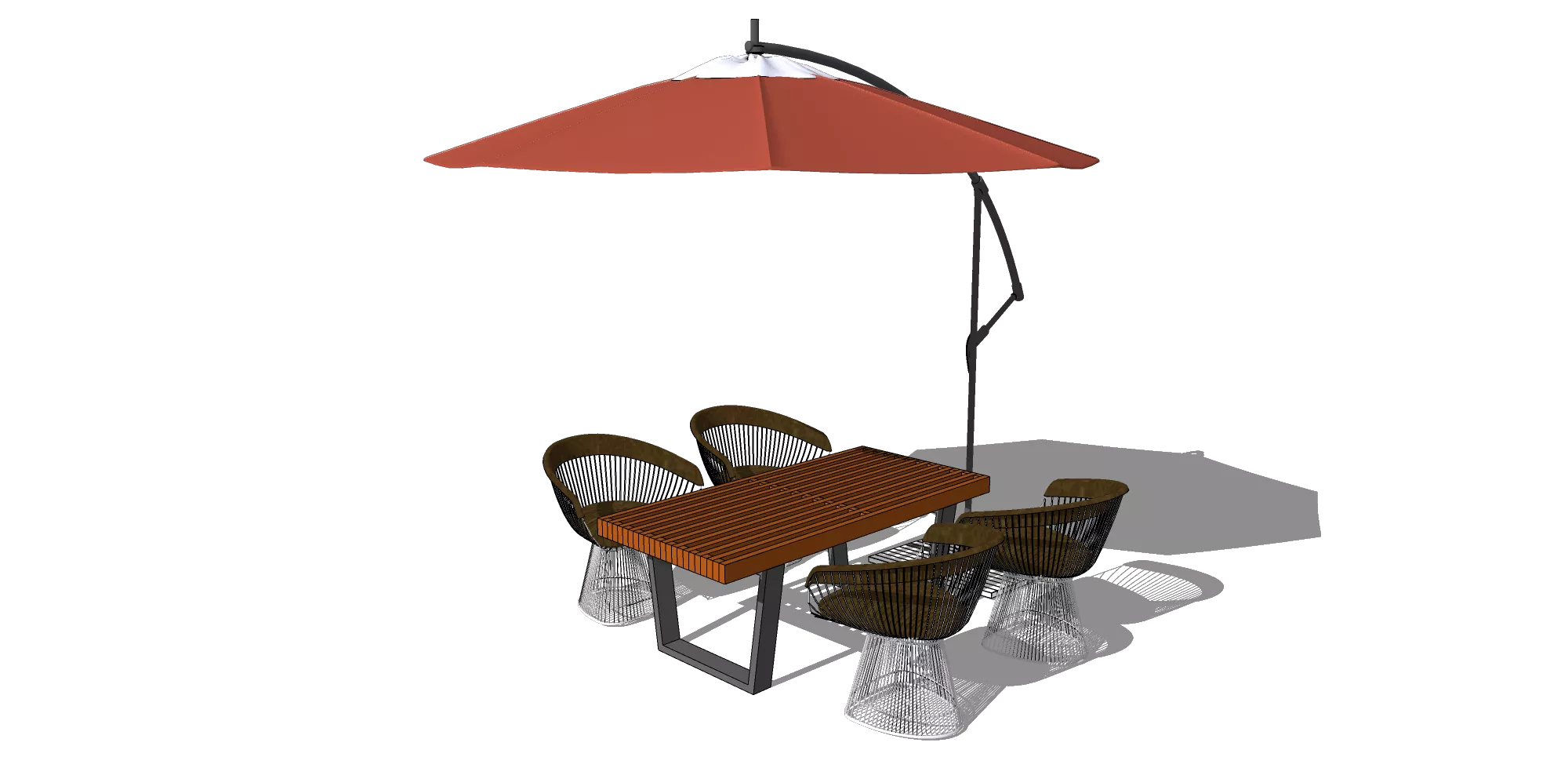 OUTDOOR EXTERIOR TABLE SETS - SKETCHUP 3D MODEL - VRAY OR ENSCAPE - ID17404