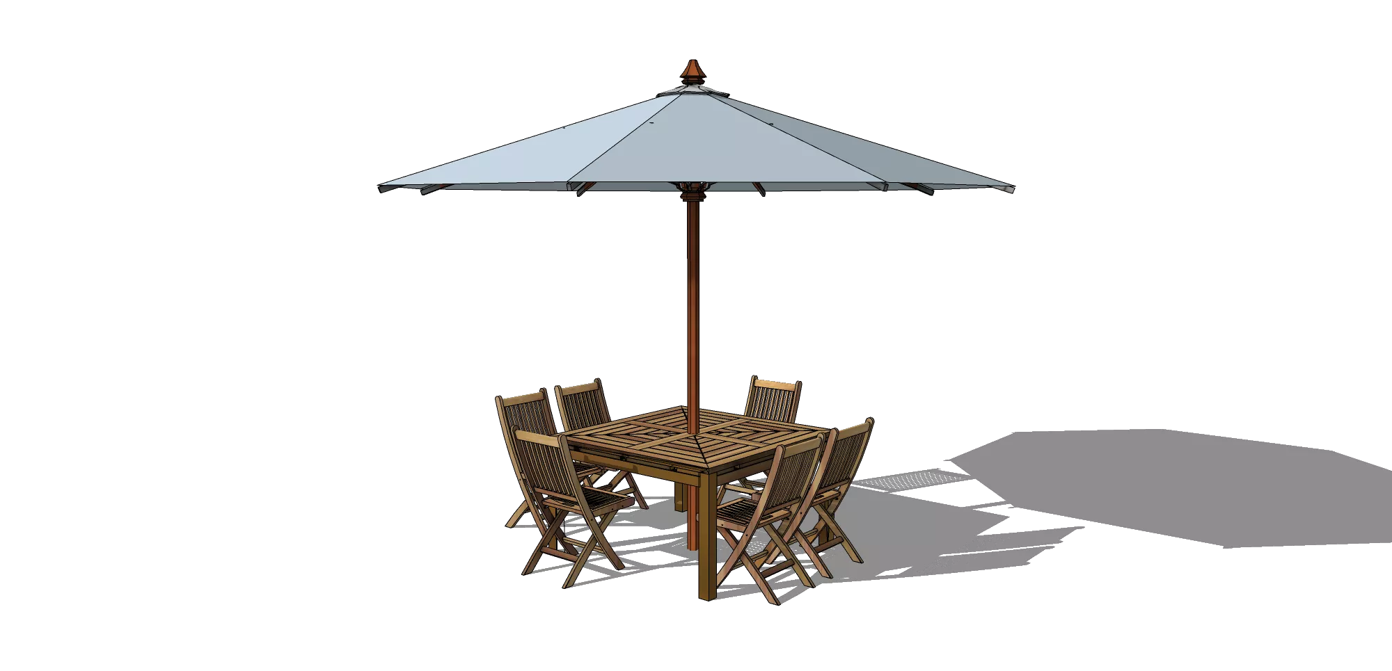 OUTDOOR EXTERIOR TABLE SETS - SKETCHUP 3D MODEL - VRAY OR ENSCAPE - ID17413