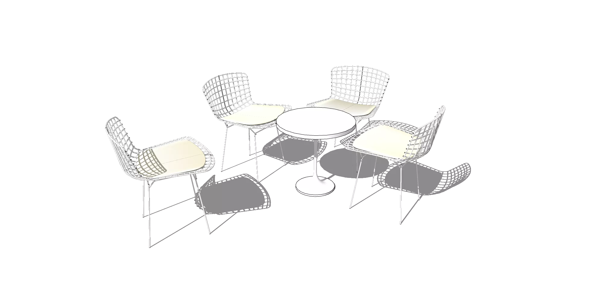 OUTDOOR EXTERIOR TABLE SETS - SKETCHUP 3D MODEL - VRAY OR ENSCAPE - ID17417