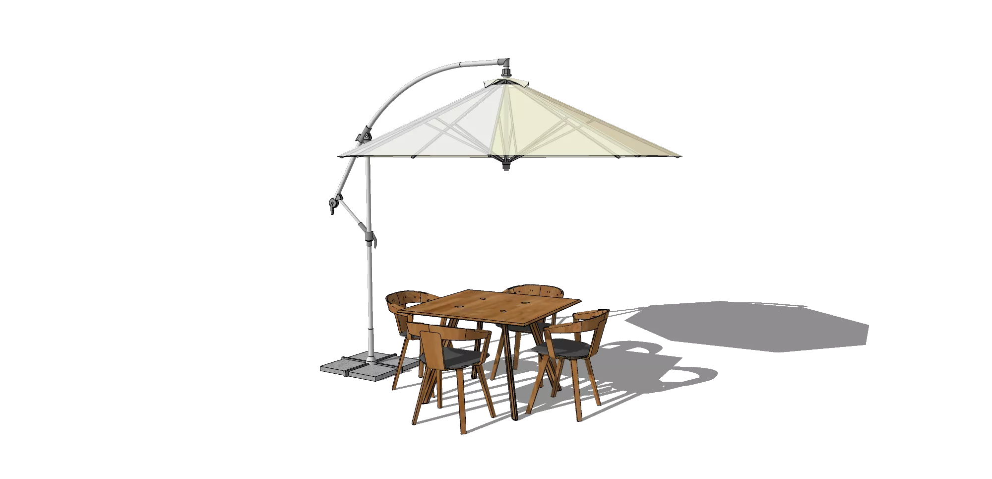 OUTDOOR EXTERIOR TABLE SETS - SKETCHUP 3D MODEL - VRAY OR ENSCAPE - ID17420