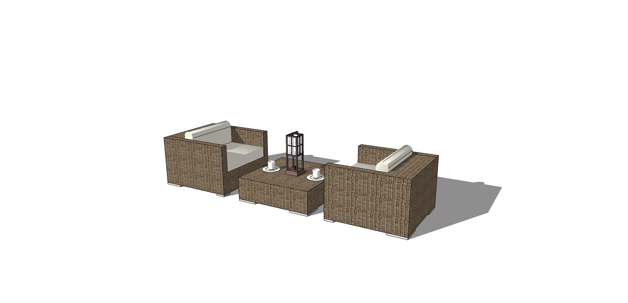 OUTDOOR EXTERIOR TABLE SETS - SKETCHUP 3D MODEL - VRAY OR ENSCAPE - ID17426