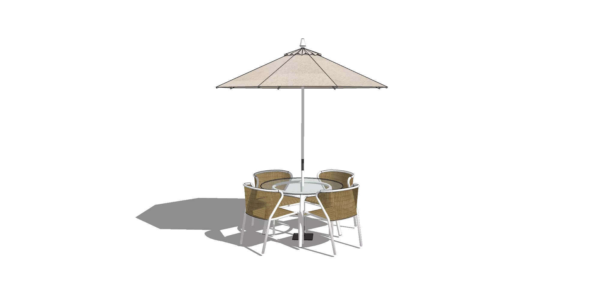 OUTDOOR EXTERIOR TABLE SETS - SKETCHUP 3D MODEL - VRAY OR ENSCAPE - ID17428