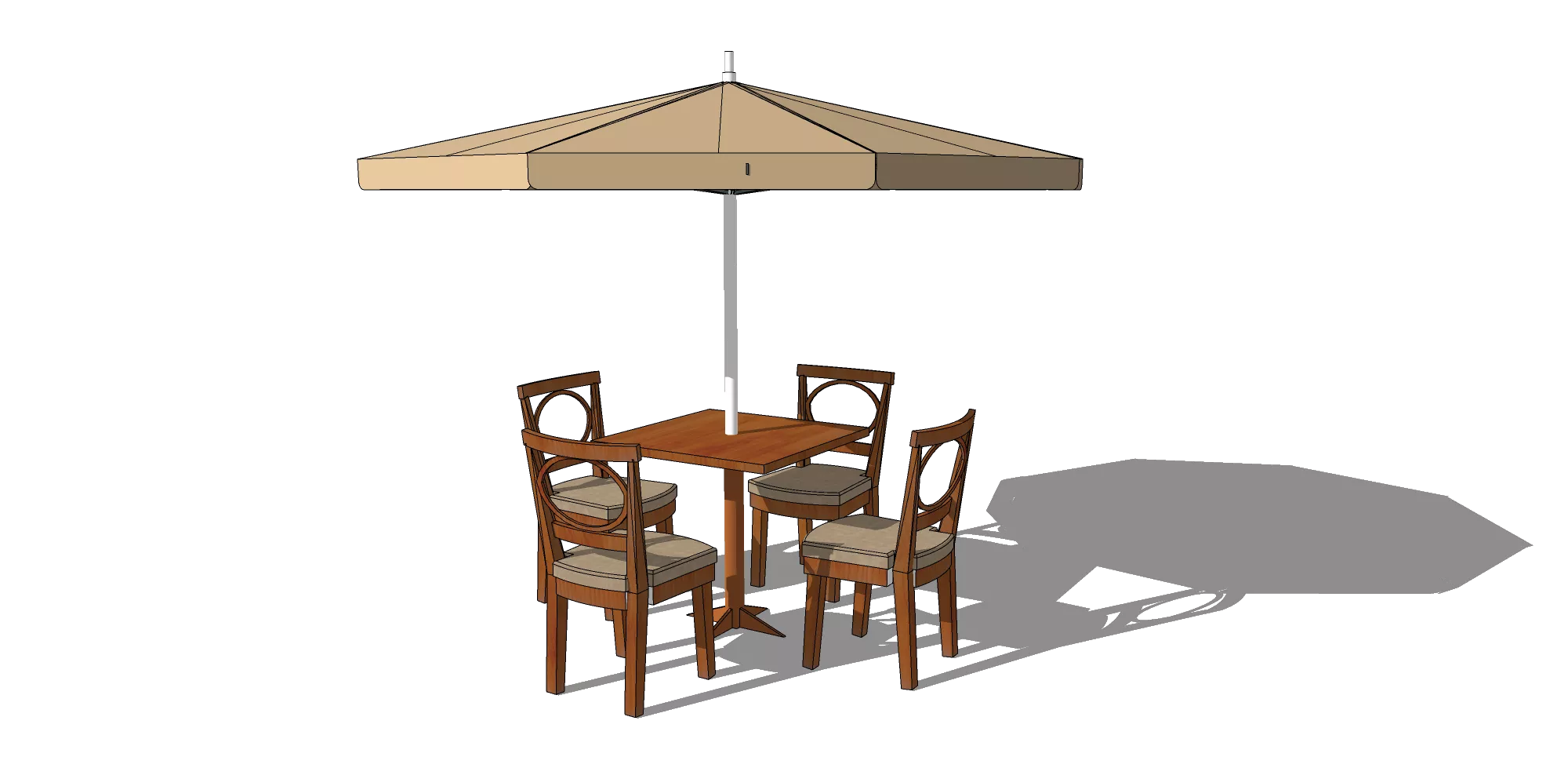 OUTDOOR EXTERIOR TABLE SETS - SKETCHUP 3D MODEL - VRAY OR ENSCAPE - ID17433