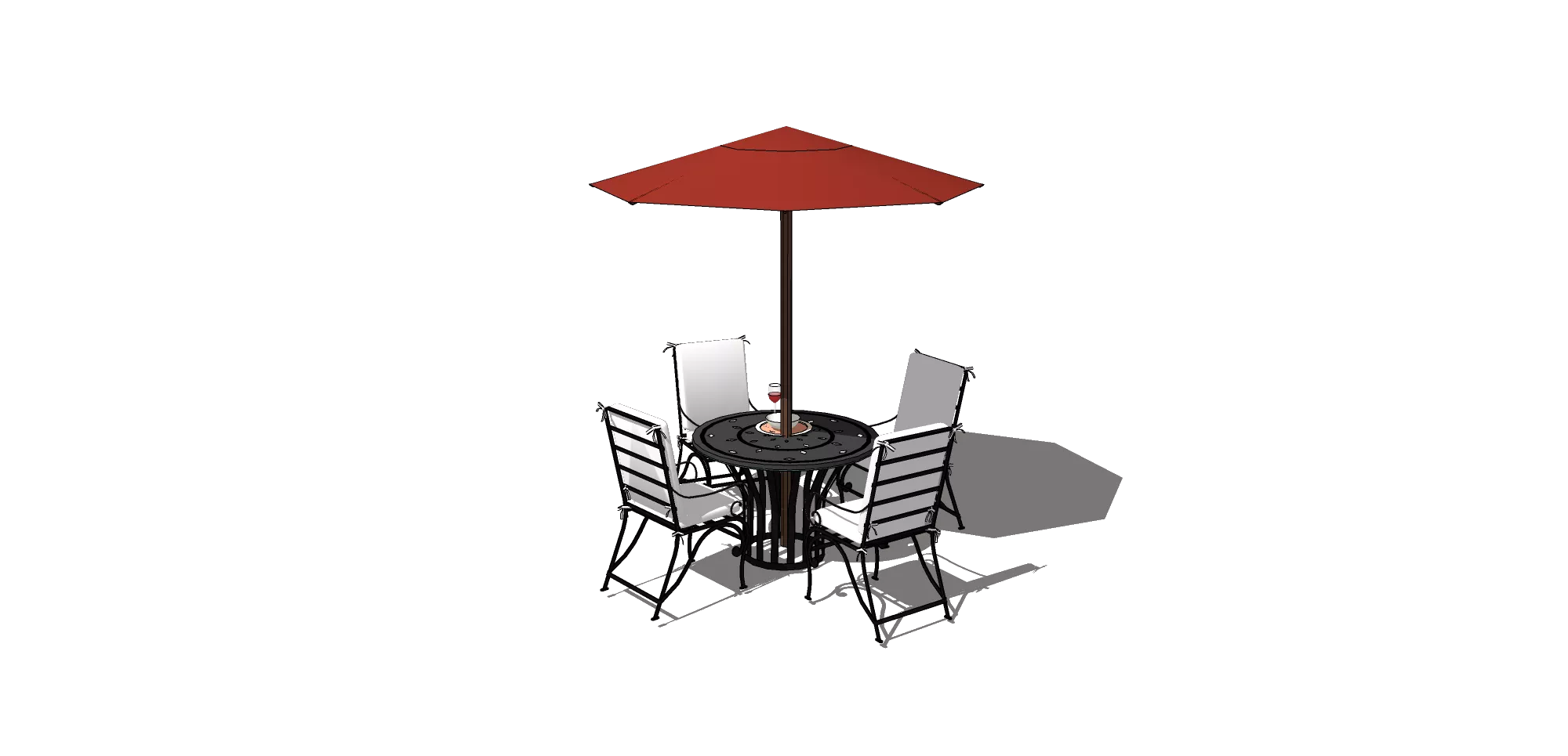 OUTDOOR EXTERIOR TABLE SETS - SKETCHUP 3D MODEL - VRAY OR ENSCAPE - ID17434