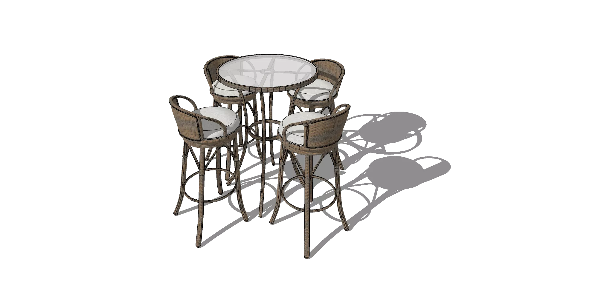 OUTDOOR EXTERIOR TABLE SETS - SKETCHUP 3D MODEL - VRAY OR ENSCAPE - ID17435