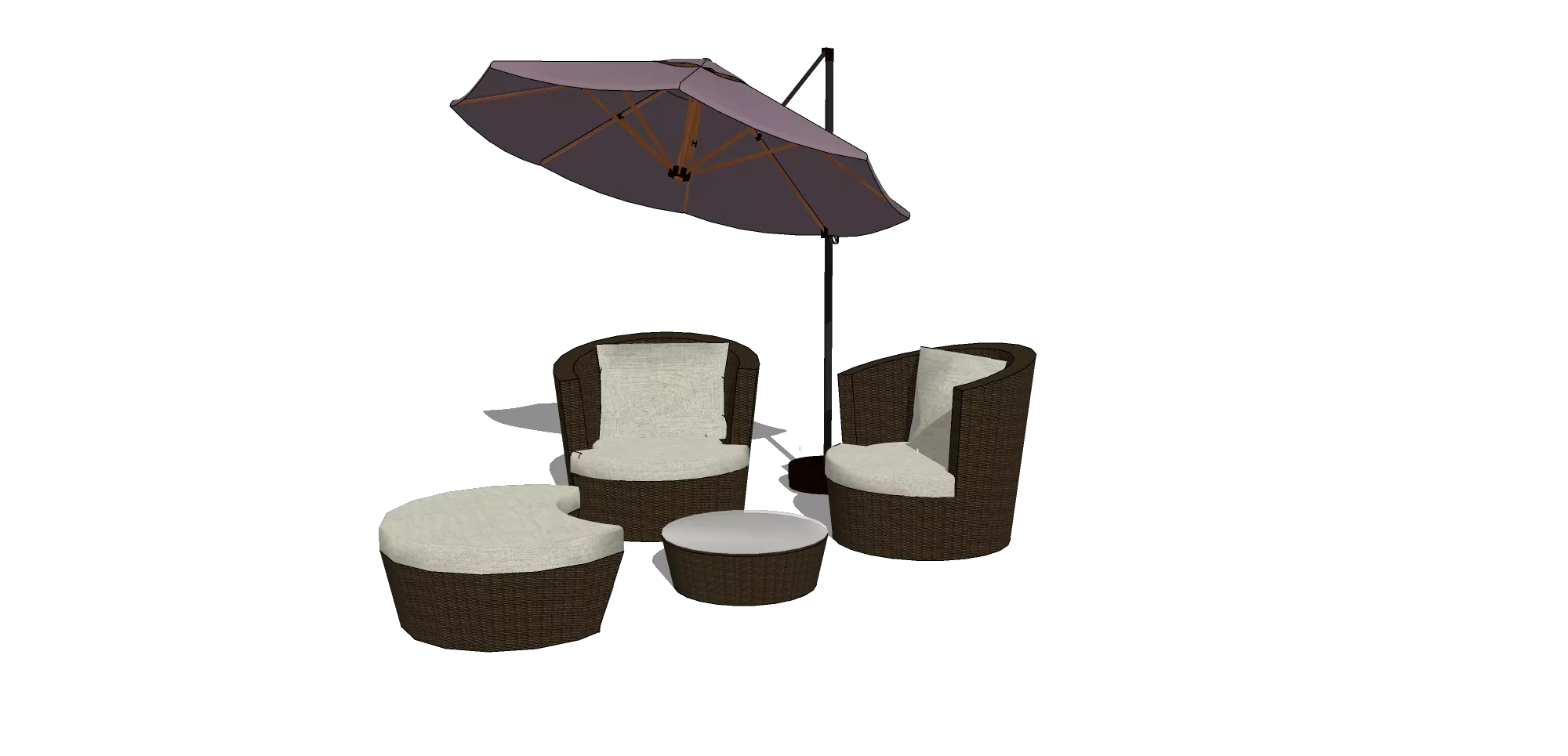 OUTDOOR EXTERIOR TABLE SETS - SKETCHUP 3D MODEL - VRAY OR ENSCAPE - ID17436