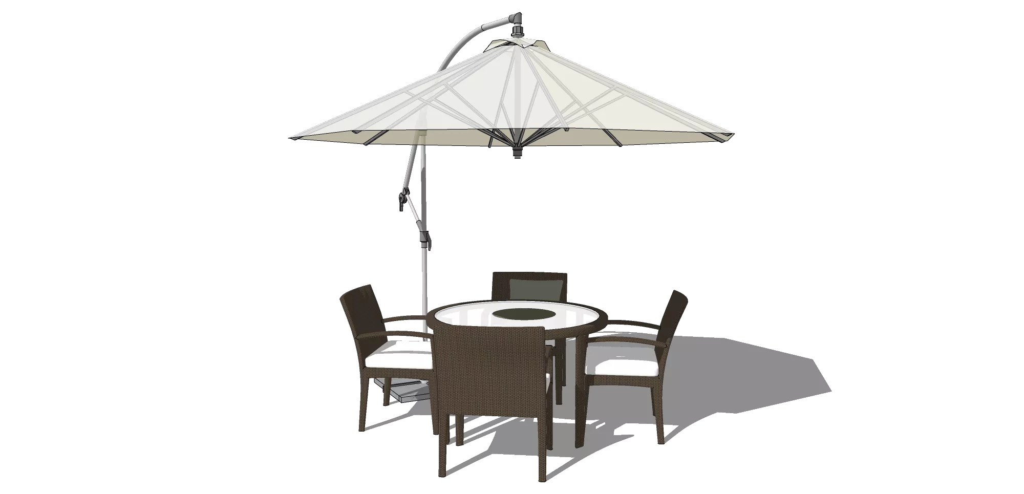 OUTDOOR EXTERIOR TABLE SETS - SKETCHUP 3D MODEL - VRAY OR ENSCAPE - ID17437