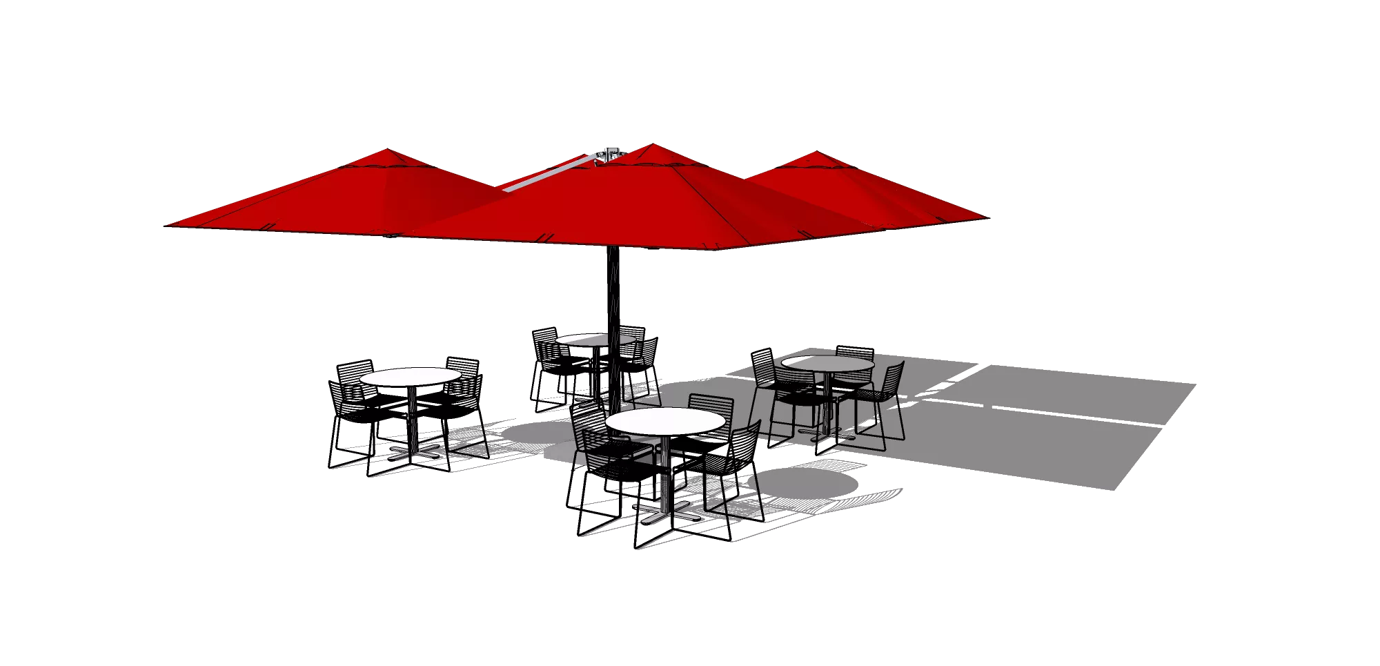 OUTDOOR EXTERIOR TABLE SETS - SKETCHUP 3D MODEL - VRAY OR ENSCAPE - ID17441