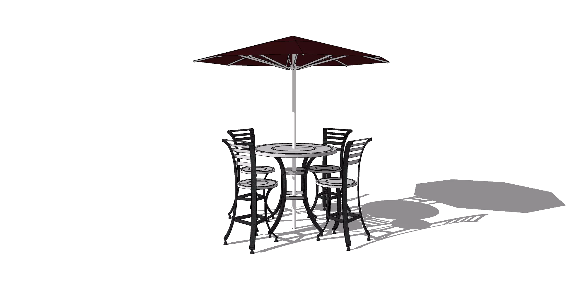 OUTDOOR EXTERIOR TABLE SETS - SKETCHUP 3D MODEL - VRAY OR ENSCAPE - ID17442