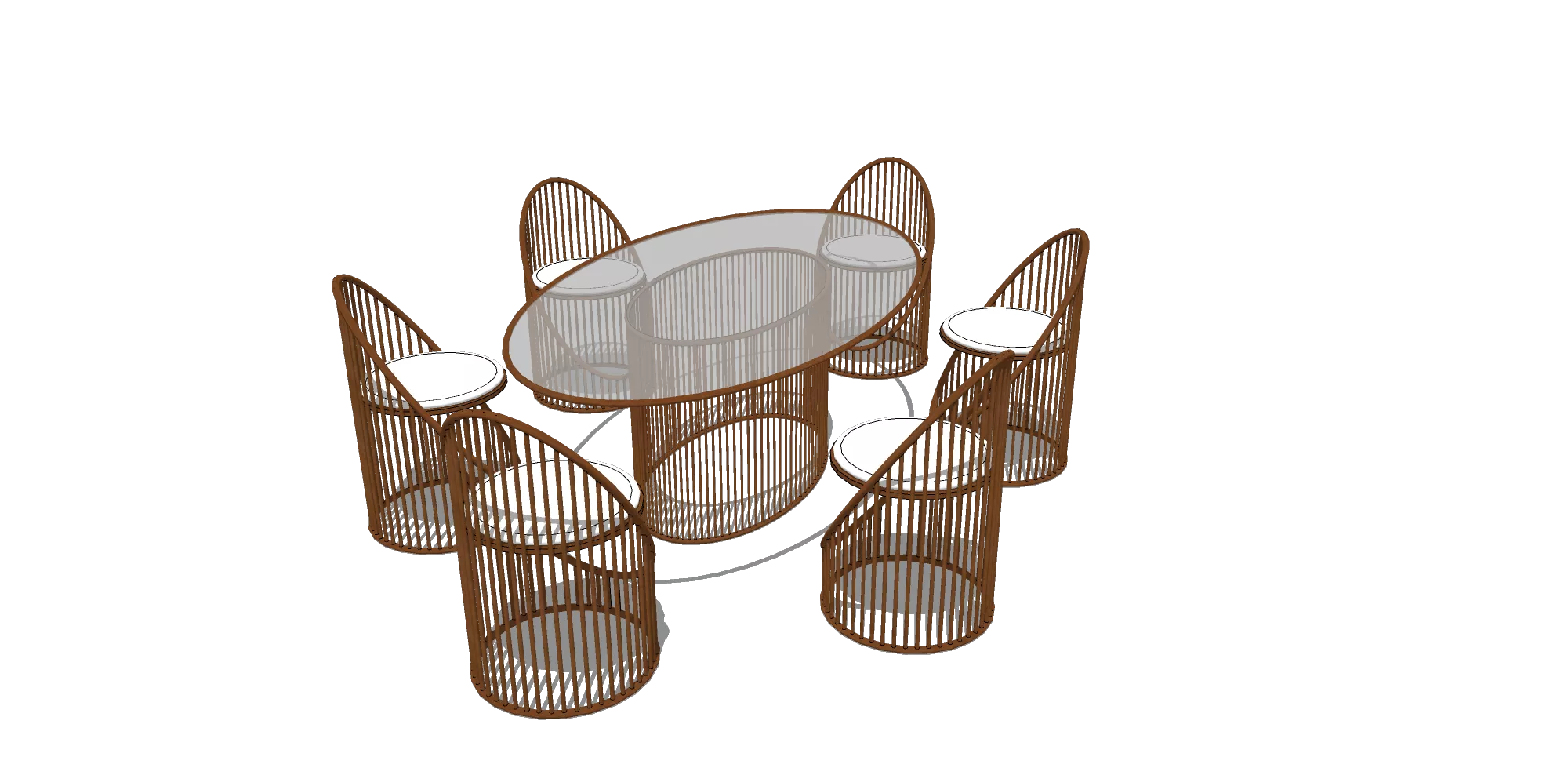 OUTDOOR EXTERIOR TABLE SETS - SKETCHUP 3D MODEL - VRAY OR ENSCAPE - ID17443