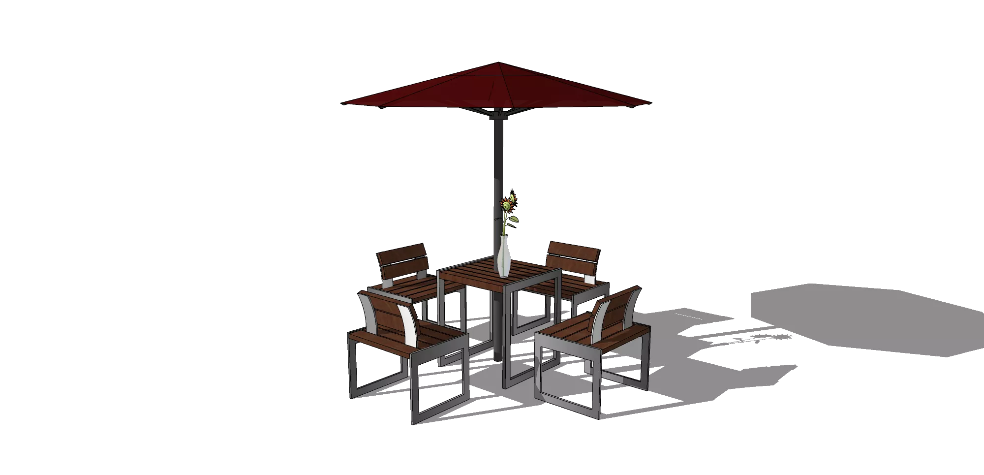 OUTDOOR EXTERIOR TABLE SETS - SKETCHUP 3D MODEL - VRAY OR ENSCAPE - ID17447