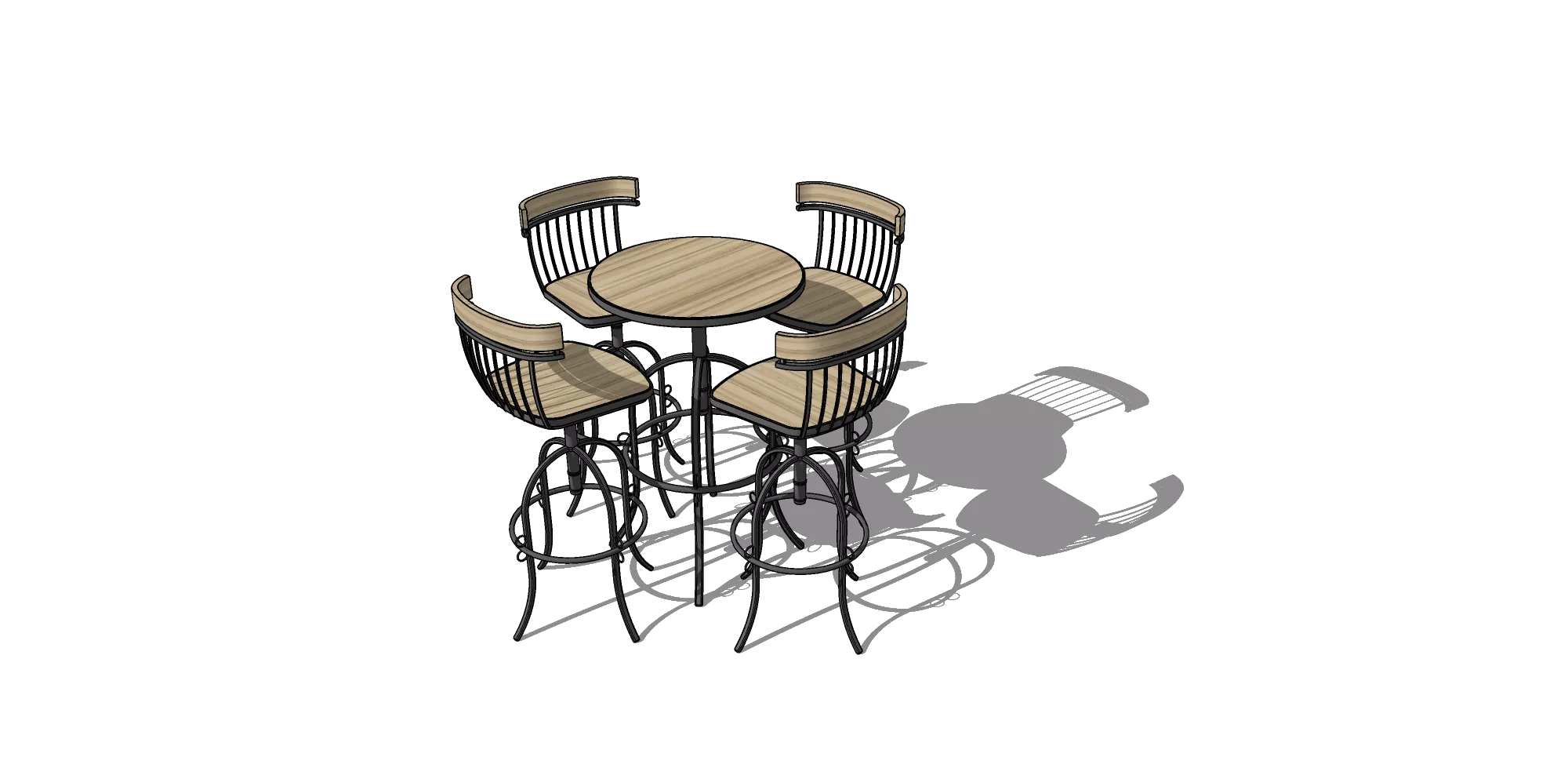 OUTDOOR EXTERIOR TABLE SETS - SKETCHUP 3D MODEL - VRAY OR ENSCAPE - ID17450