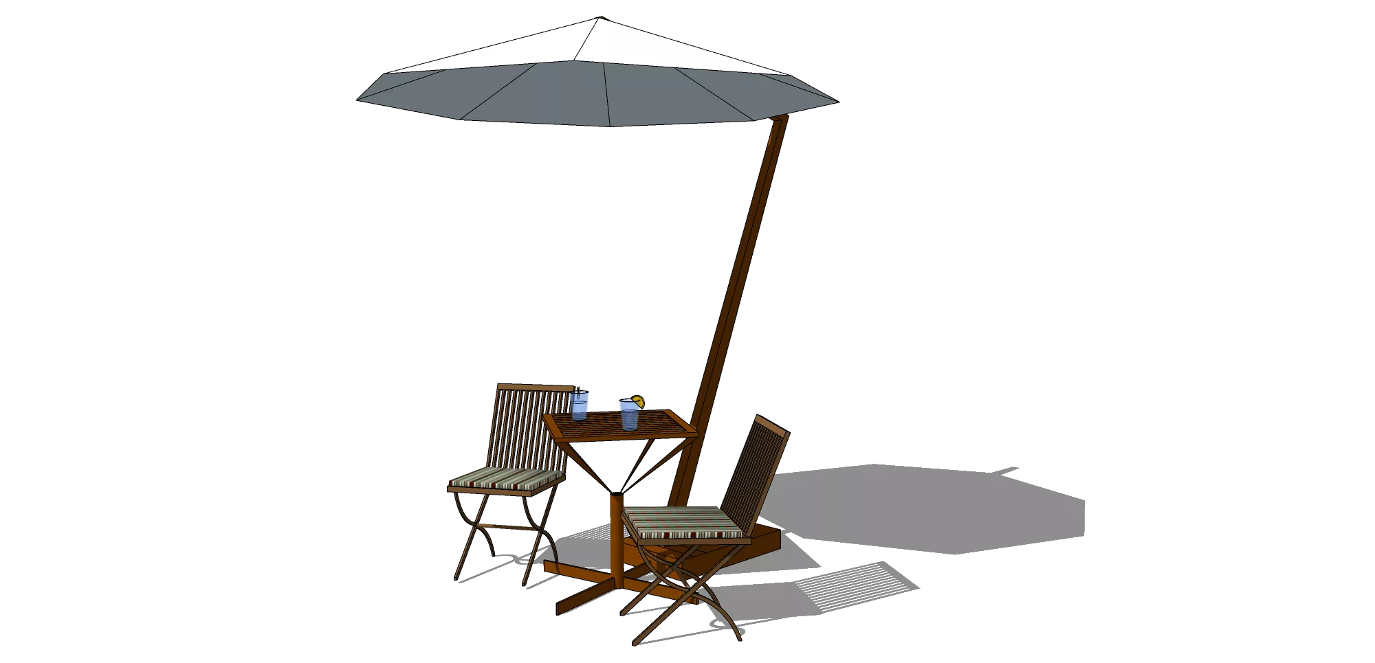 OUTDOOR EXTERIOR TABLE SETS - SKETCHUP 3D MODEL - VRAY OR ENSCAPE - ID17452