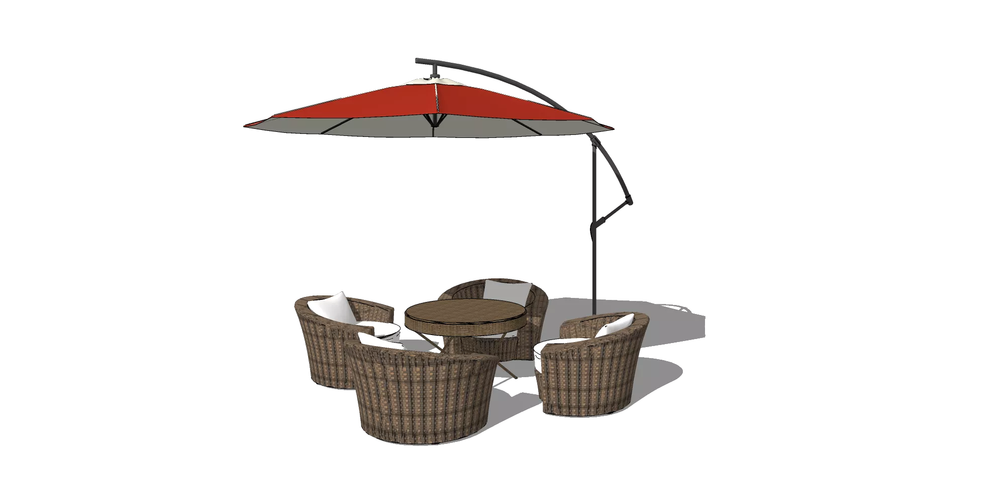 OUTDOOR EXTERIOR TABLE SETS - SKETCHUP 3D MODEL - VRAY OR ENSCAPE - ID17456