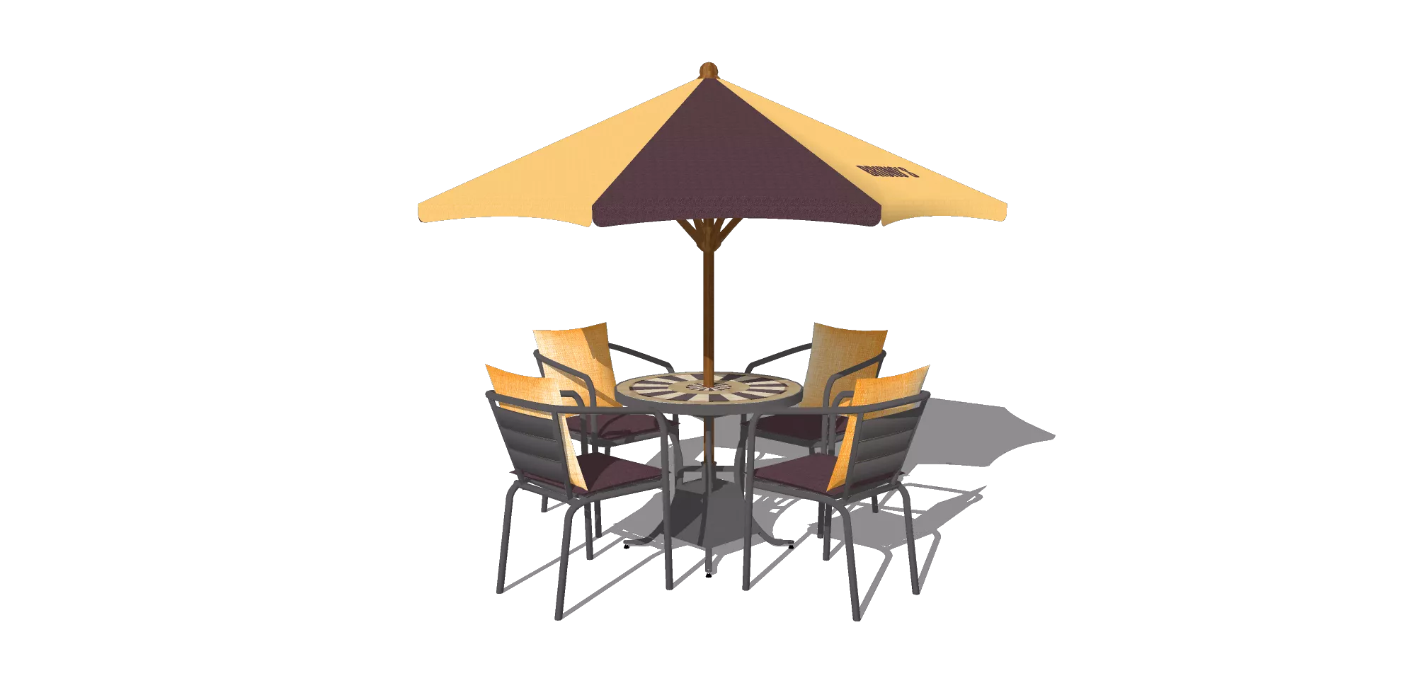 OUTDOOR EXTERIOR TABLE SETS - SKETCHUP 3D MODEL - VRAY OR ENSCAPE - ID17457