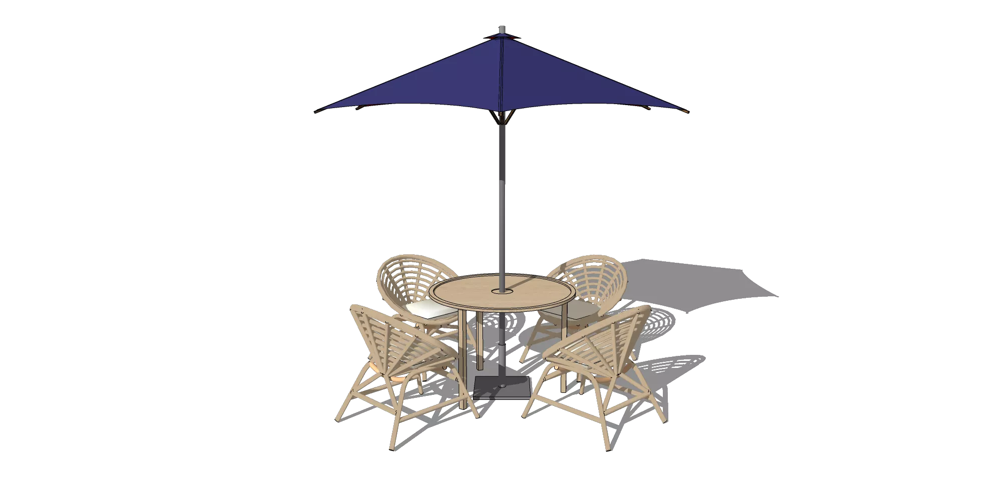 OUTDOOR EXTERIOR TABLE SETS - SKETCHUP 3D MODEL - VRAY OR ENSCAPE - ID17459