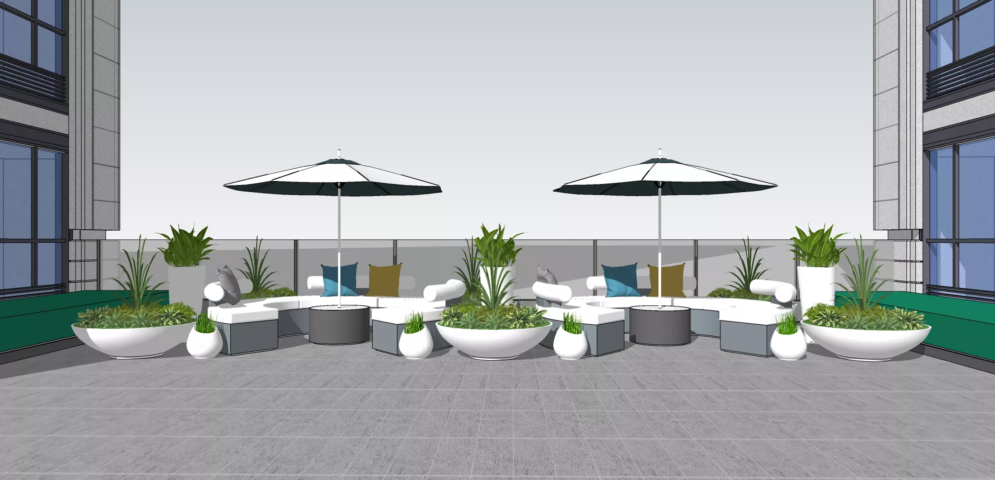 OUTDOOR EXTERIOR TABLE SETS - SKETCHUP 3D MODEL - VRAY OR ENSCAPE - ID17464