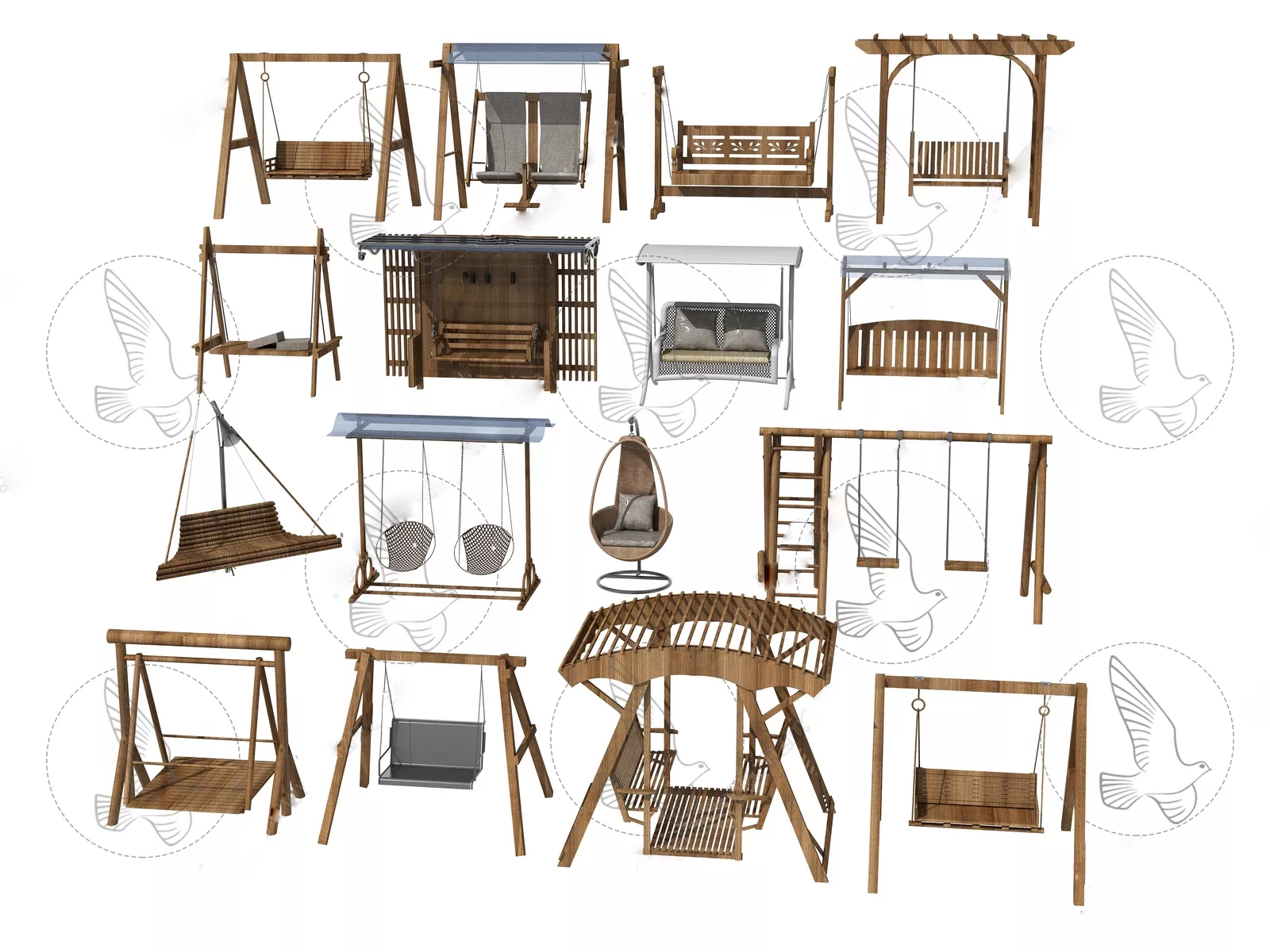 OUTDOOR EXTERIOR TABLE SETS - SKETCHUP 3D MODEL - VRAY OR ENSCAPE - ID17476