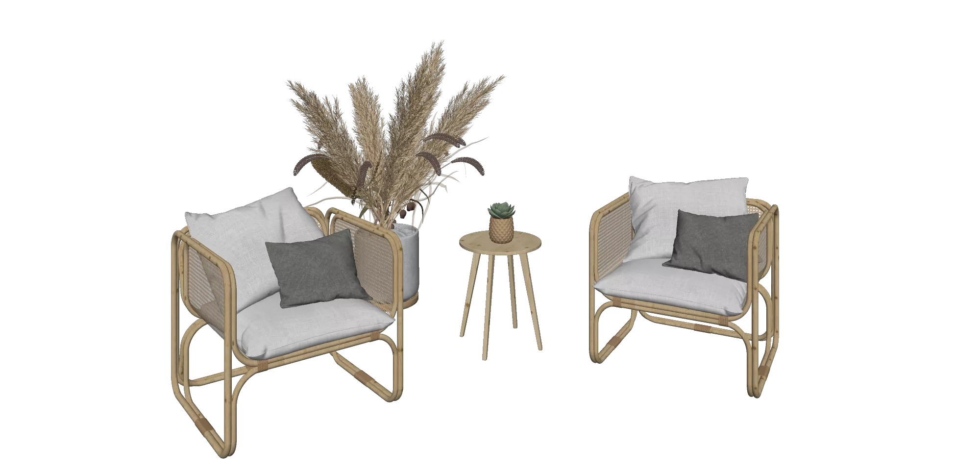 OUTDOOR EXTERIOR TABLE SETS - SKETCHUP 3D MODEL - VRAY OR ENSCAPE - ID17481