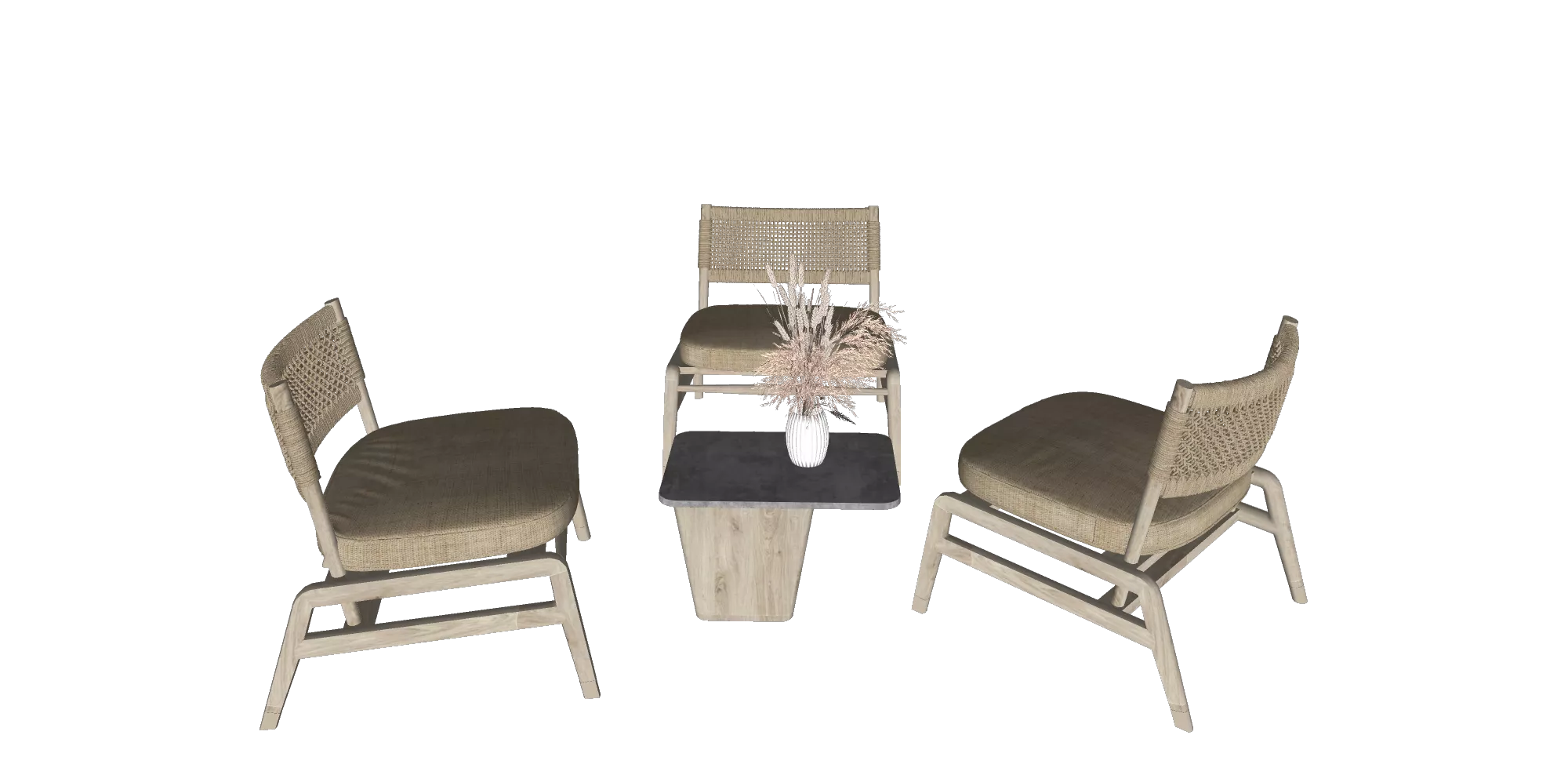 OUTDOOR EXTERIOR TABLE SETS - SKETCHUP 3D MODEL - VRAY OR ENSCAPE - ID17482