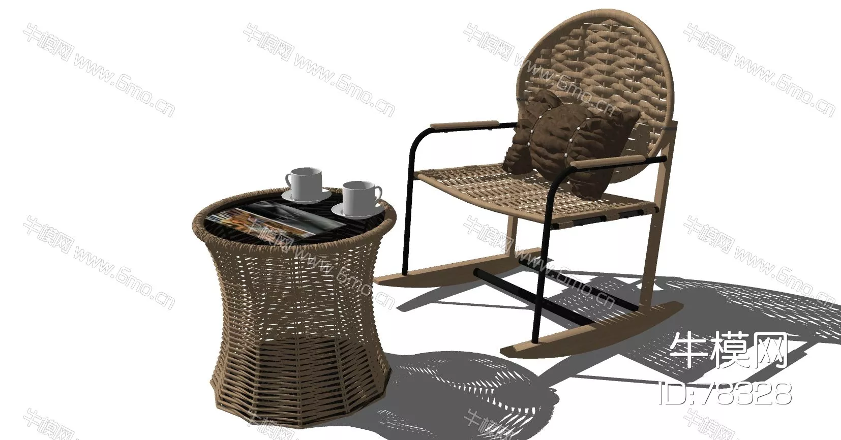 OUTDOOR OUTDOOR CHAIR - SKETCHUP 3D MODEL - ENSCAPE - 78328