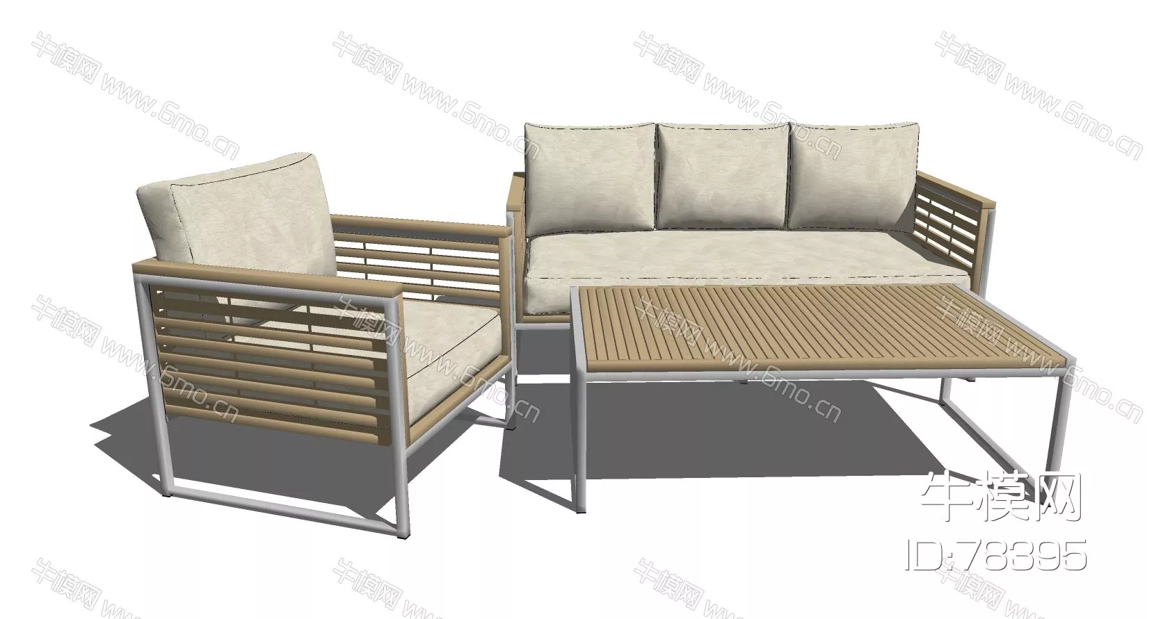 OUTDOOR OUTDOOR CHAIR - SKETCHUP 3D MODEL - ENSCAPE - 78395